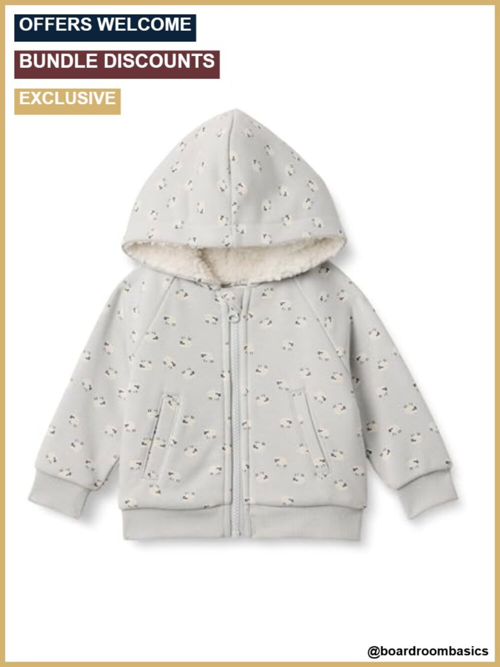 Unisex Toddler Zip Hoodie Sweatshirt French Terry Relaxed Fit Lined Hood